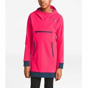 The Northface Small Girls Tekno Pullover Hoodie Dress in Pink TNF Size XL